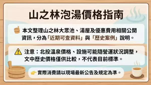 北投溫泉價格